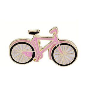 PINK BICYCLE OIL DRIPPED ENAMEL PIN LAPEL PIN BROOCH NWT